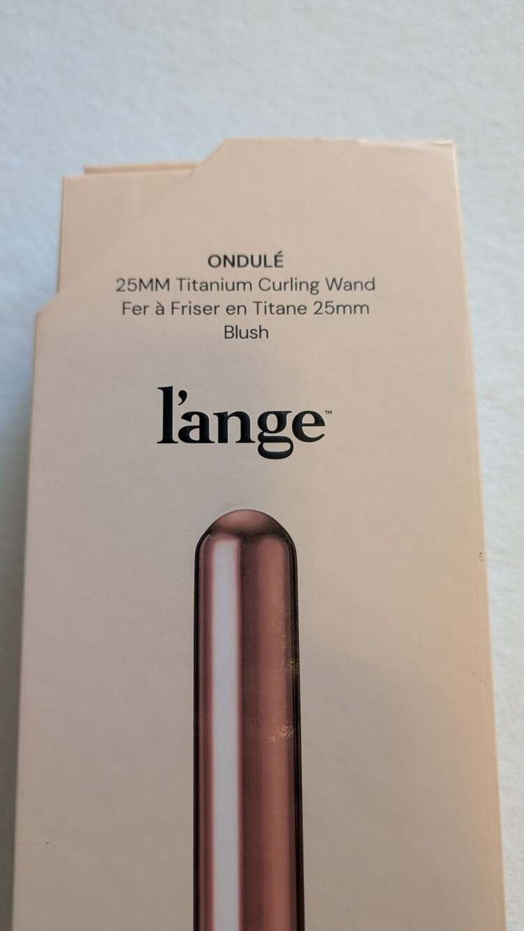 L'ange Ondulé 25mm Titanium Curling Wand in Blush New open box - Picture 5 of 5